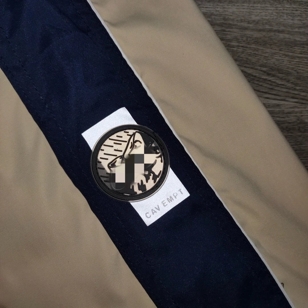 Cav Empt Windbreaker Jacket Navy and Beige - 12