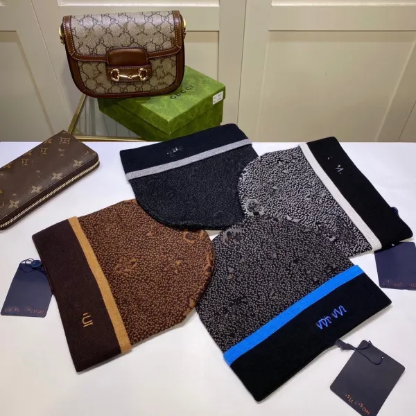 Louis Vuitton Monogram Pixel Beanie Black/White Knit Hat - 3