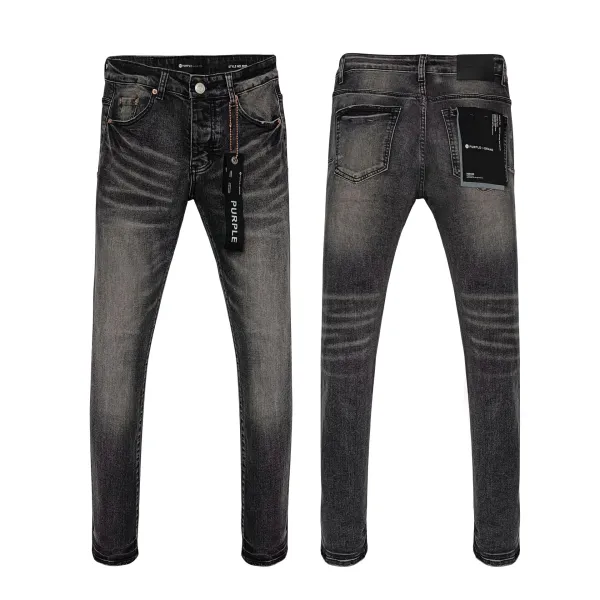 Purple Brand Logo-Print Light Wash Jeans - 16