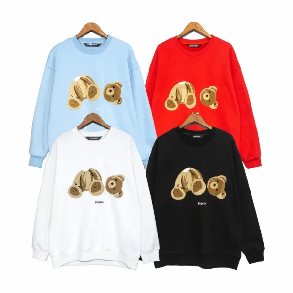 Angels Bear Embroidered Orange Hoodie - 20