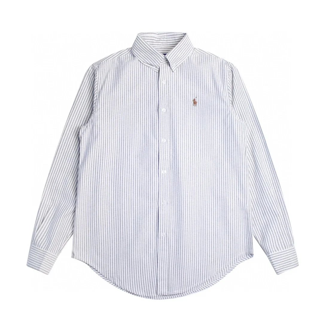 Ralph Lauren Striped Embroidered Button-Down Collar Long-Sleeve Shirt photo 3