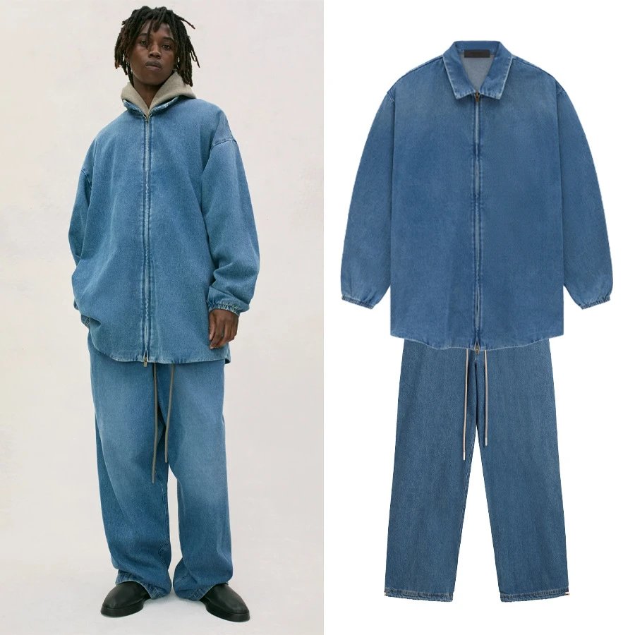 Denim Zip-Up Jacket & Pants Se