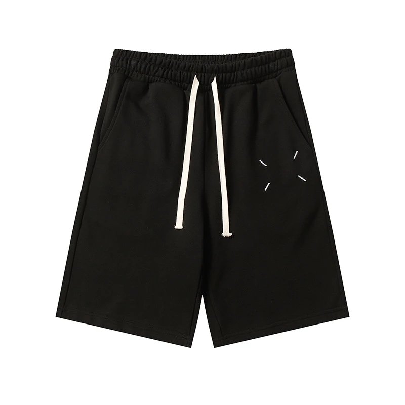 Design Minimalist Beige Drawstring Shorts - 35