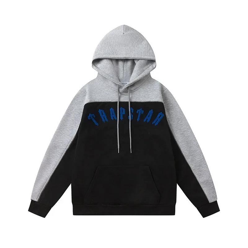 Gradient letter tiger head embroidery hooded sweatshirt + long pants sports suit product image