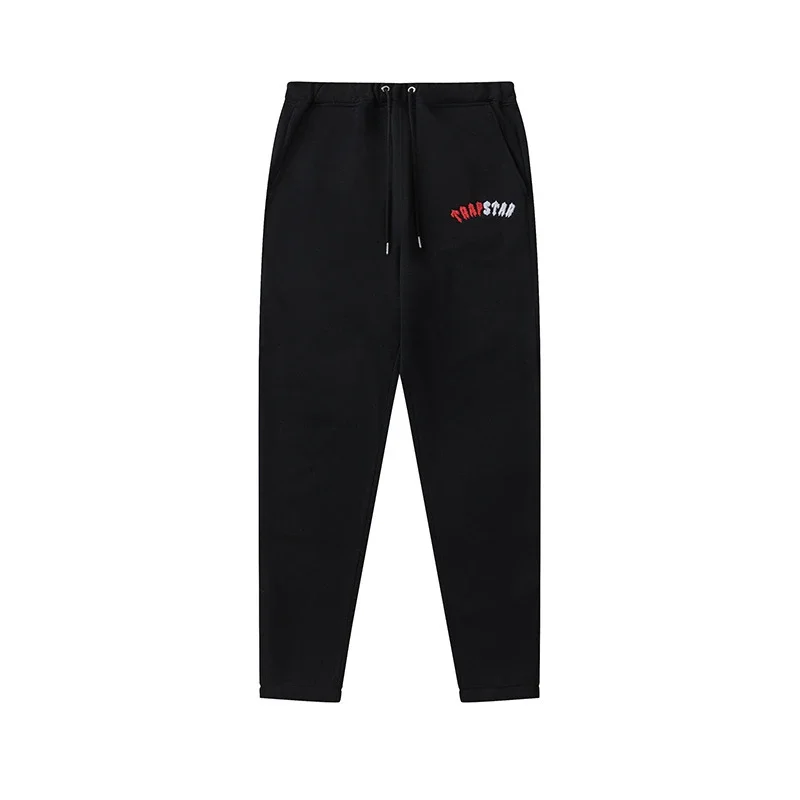 Gradient letter tiger head embroidery hooded sweatshirt + long pants sports suit