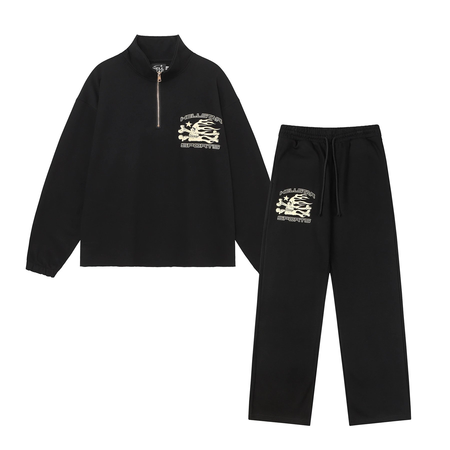 Hell Reach Your Inner Peace Half-Zip Pullover Black Hoodie - 17
