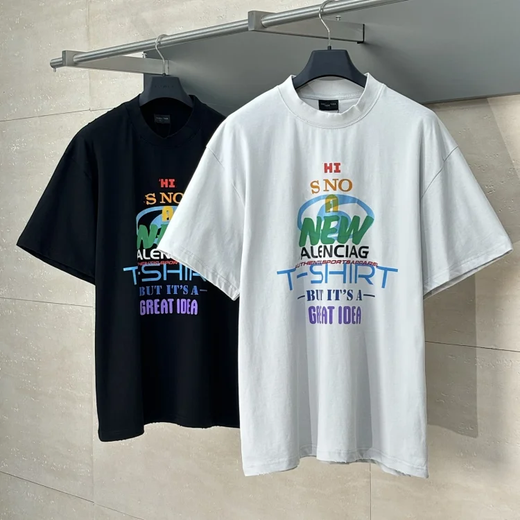 25Ss new new idea printed round neck short sleeve T-shirt loose version same style for men and women(pic1) 25Ss new new idea printed round neck short sleeve T-shirt loose version same style for men and women