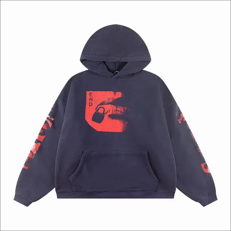 ERD Melancholy Rich Second Generation Washed and Distressed Letter Printed Hooded Sweatshirt(pic20) ERD Melancholy Rich Second Generation Washed and Distressed Letter Printed Hooded Sweatshirt
