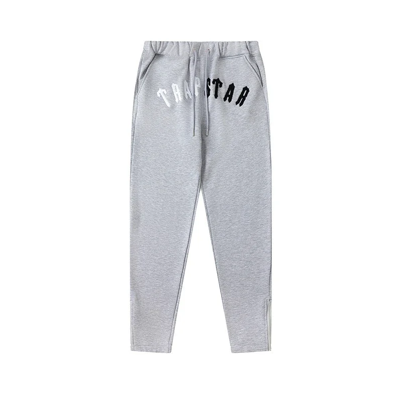 Gradient letter tiger head embroidery hooded sweatshirt + long pants sports suit