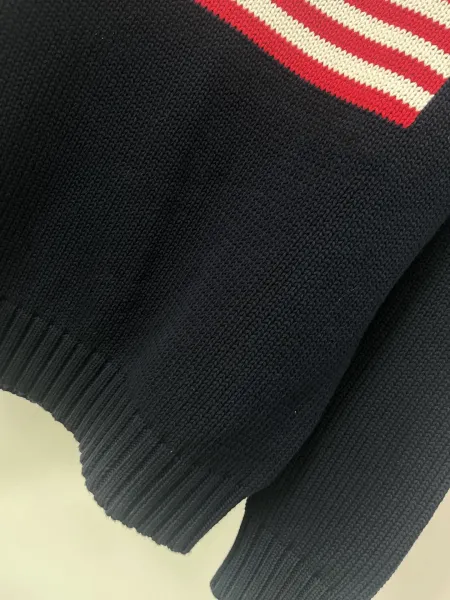 Ralph Lauren Polo USA Flag Knit Sweater Navy - 11