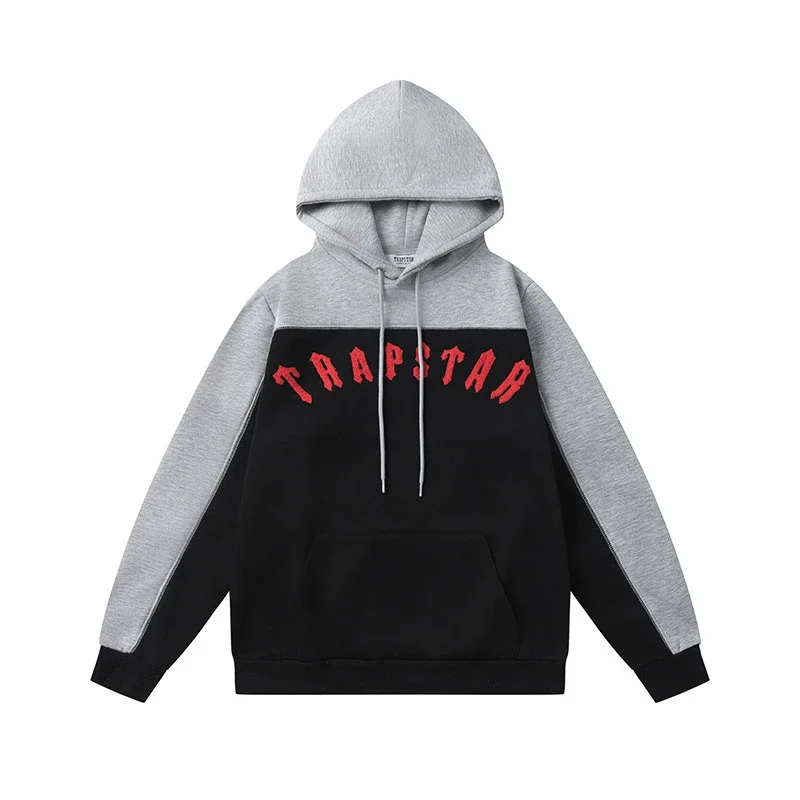 Gradient letter tiger head embroidery hooded sweatshirt + long pants sports suit product image