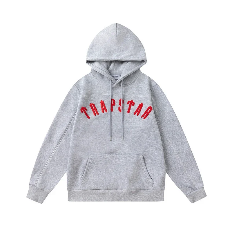 Gradient letter tiger head embroidery hooded sweatshirt + long pants sports suit