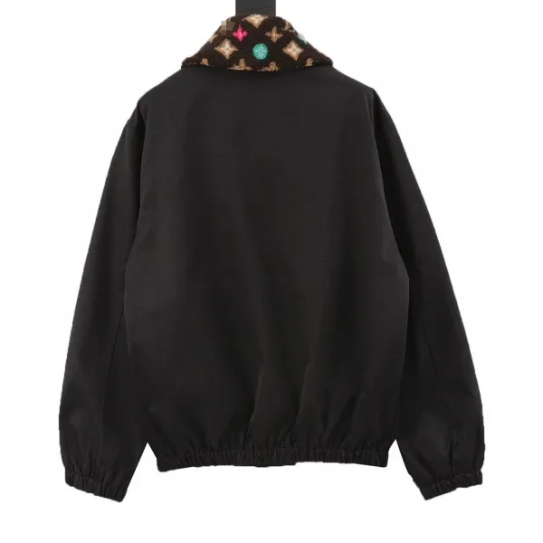 Louis Vuitton Reversible Fleece Collar Windbreaker Black Jacket - 6