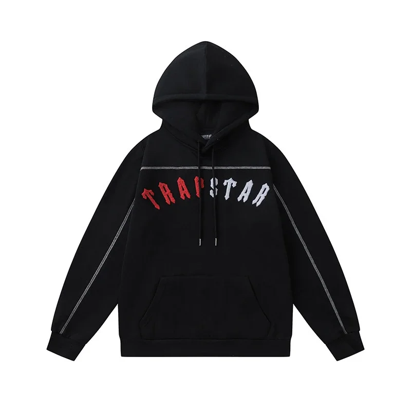 Gradient letter tiger head embroidery hooded sweatshirt + long pants sports suit product image