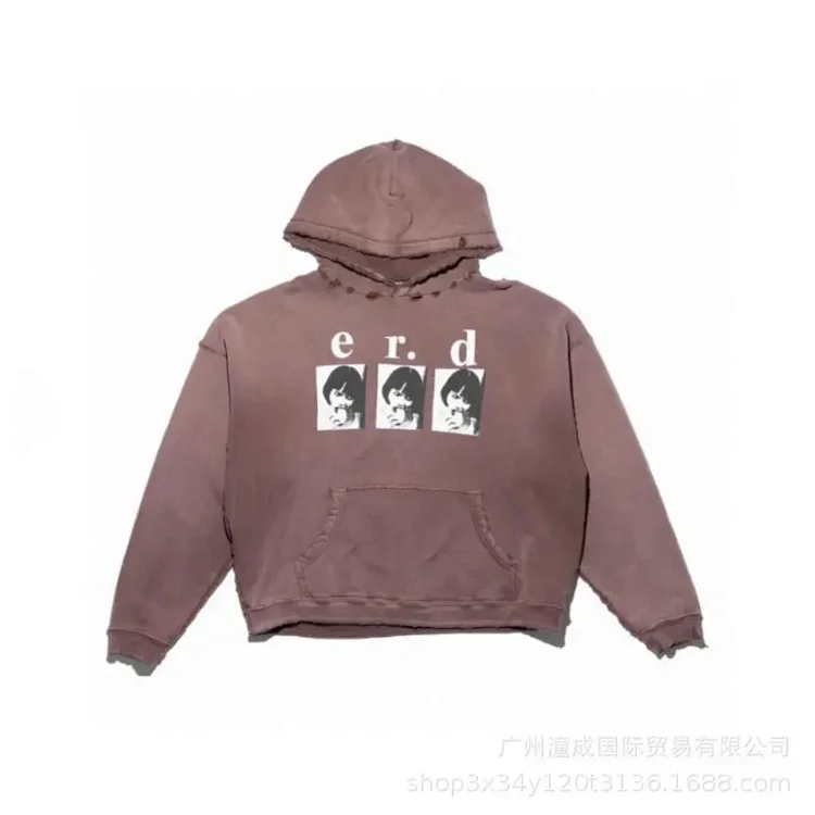 ERD Melancholy Rich Second Generation Washed and Distressed Letter Printed Hooded Sweatshirt(pic5) ERD Melancholy Rich Second Generation Washed and Distressed Letter Printed Hooded Sweatshirt