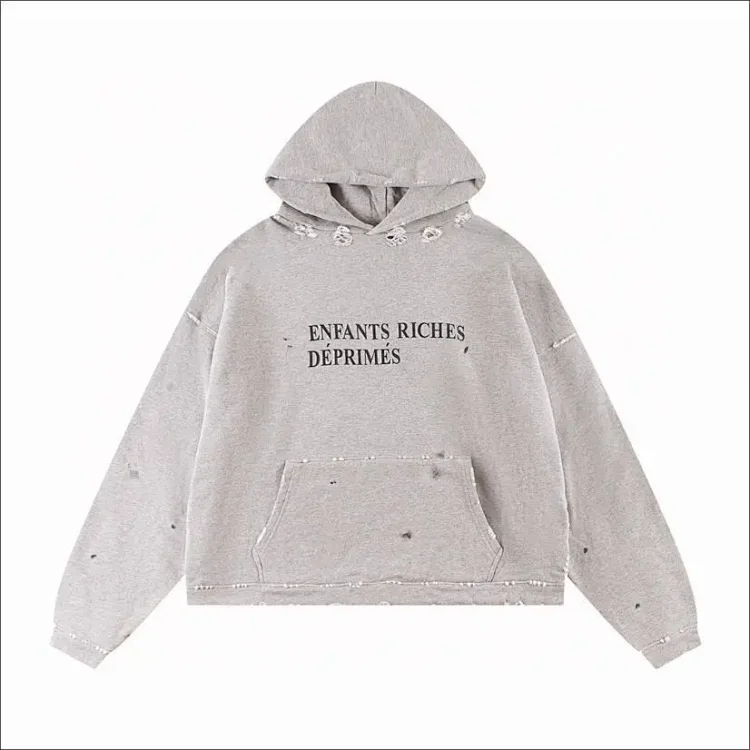 ERD Melancholy Rich Second Generation Washed and Distressed Letter Printed Hooded Sweatshirt(pic13) ERD Melancholy Rich Second Generation Washed and Distressed Letter Printed Hooded Sweatshirt