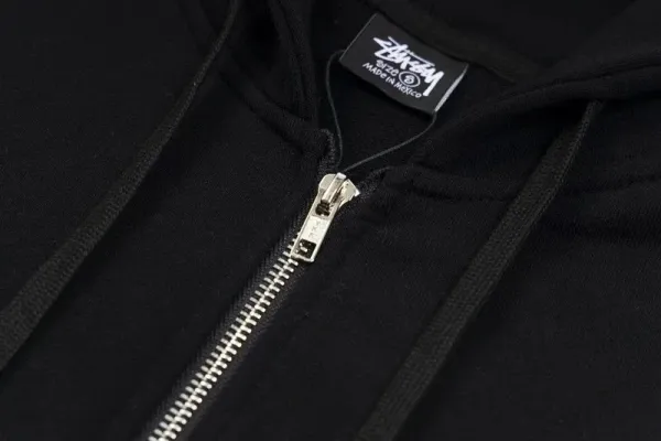 Stüssy Classic Logo Zip-Up Hoodie Navy - 7
