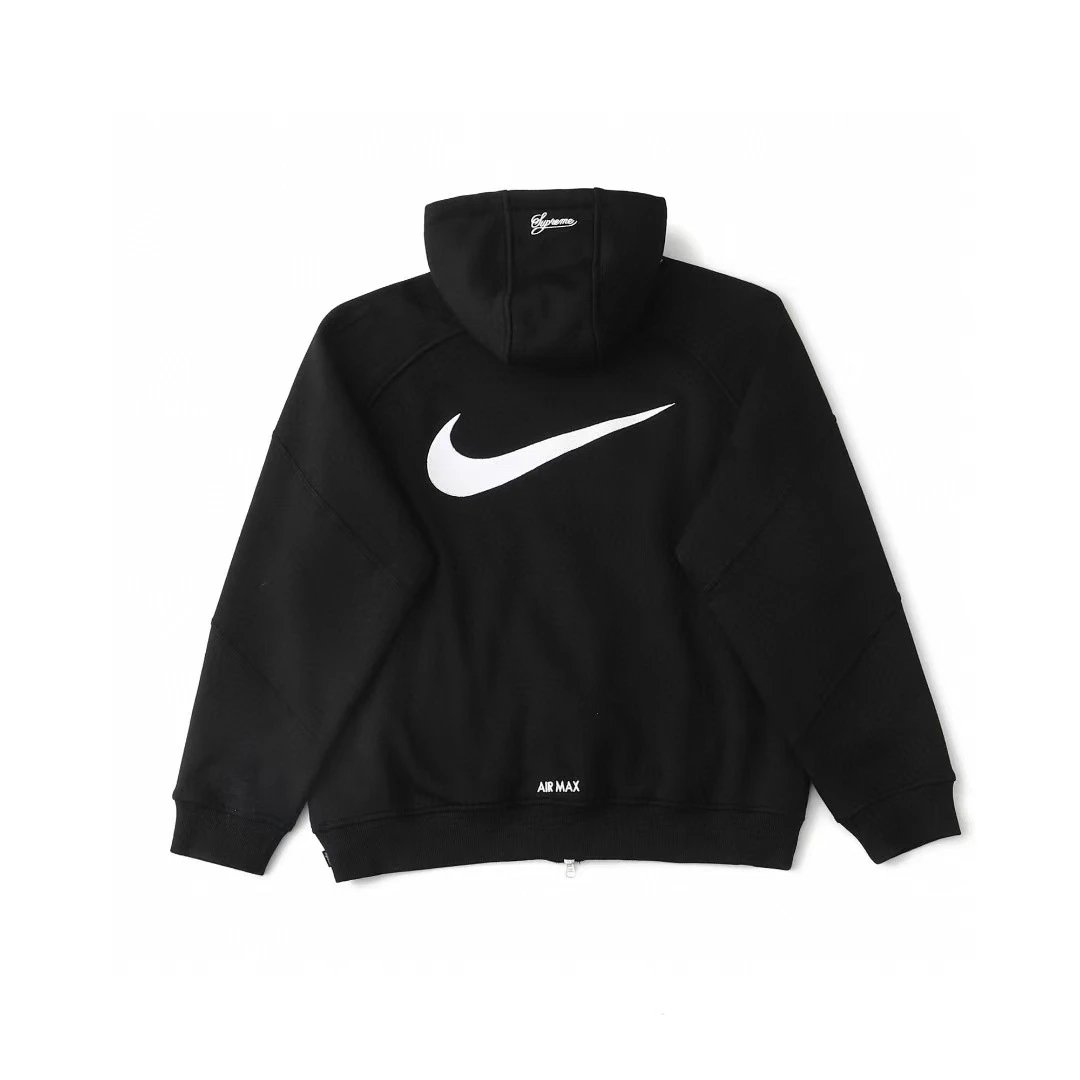Supreme x Nike Swoosh Joggers Black and Gray Sweatpants - 5