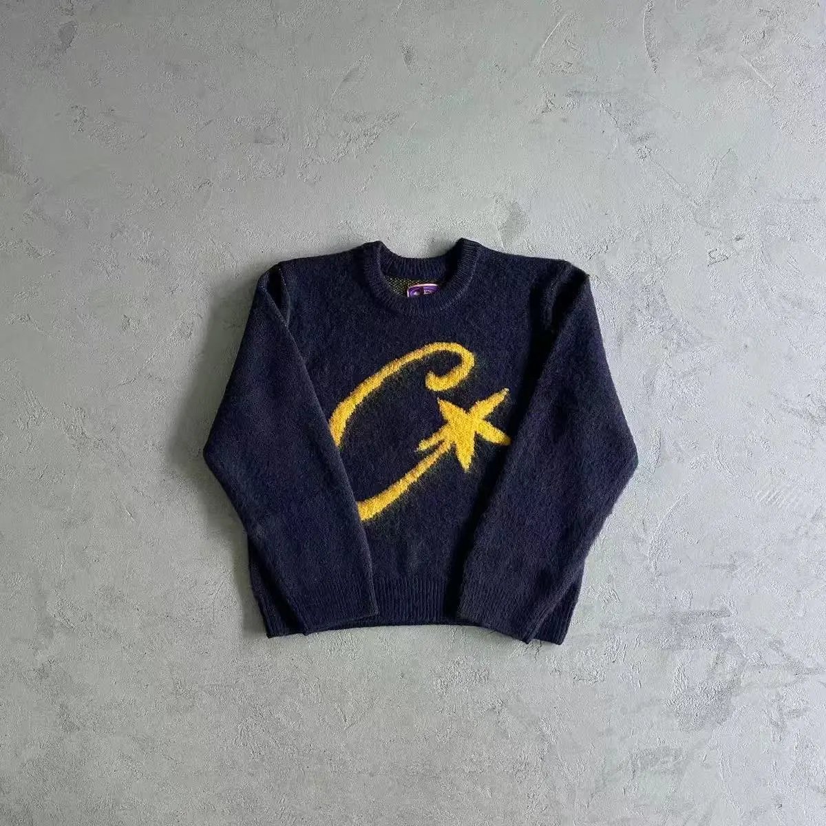 Letter Embroidery Drill Zip Cardigan Sweater photo 4