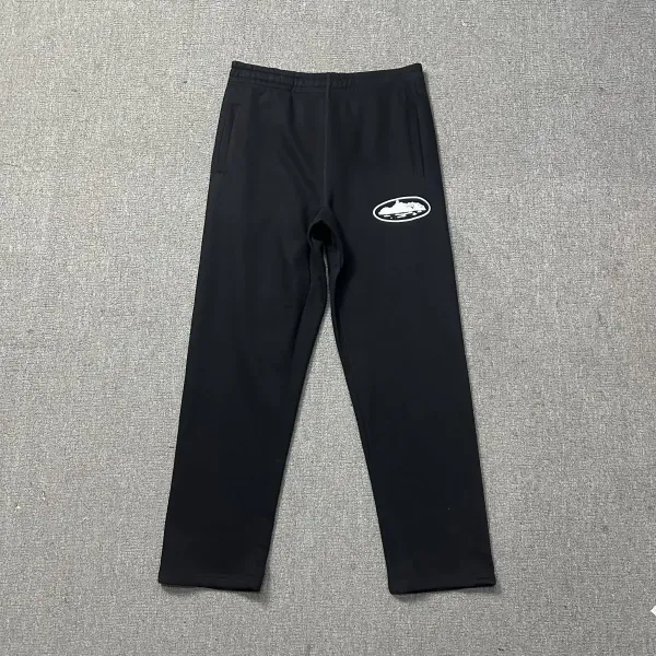 Design Oval Logo Sweatpants Black - 1