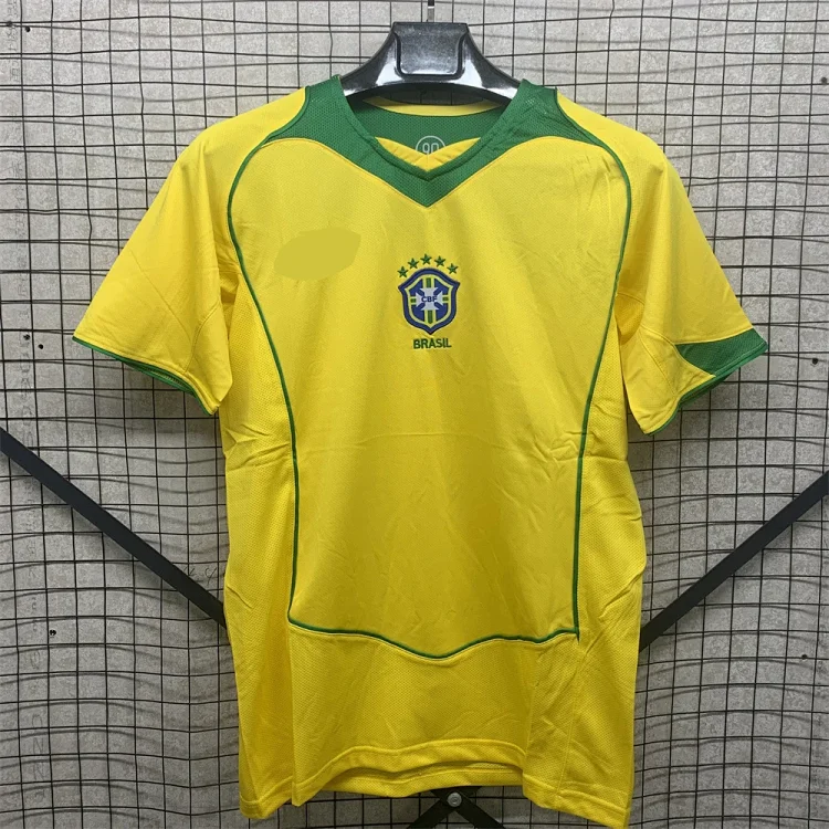 Retro national team series 06 Brazil 04 Portugal France Argentina Germany home and away short-sleeved and long-sleeved(pic19) Retro national team series 06 Brazil 04 Portugal France Argentina Germany home and away short-sleeved and long-sleeved