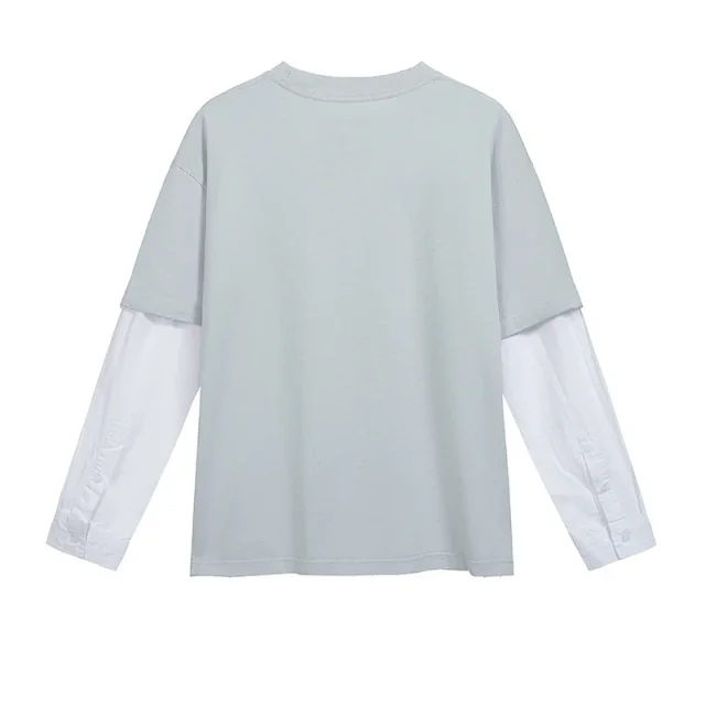 Acne Studios T-Shirts Layered long-sleeve shirt-sleeve design with chest patch product detail image 3