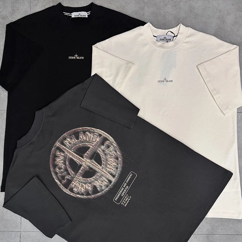 Stone Island Off White Oversized Graphic T-Shirt