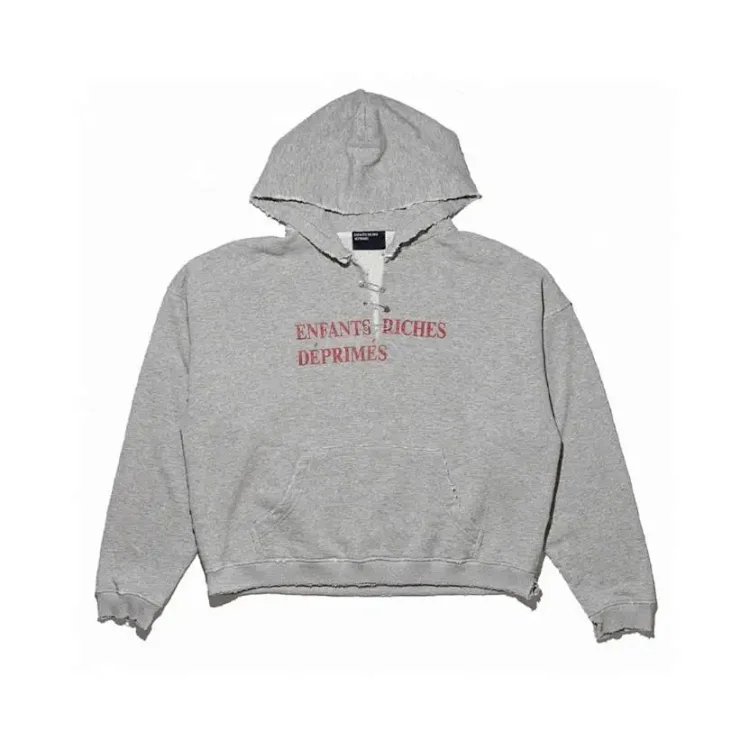 ERD Melancholy Rich Second Generation Washed and Distressed Letter Printed Hooded Sweatshirt(pic8) ERD Melancholy Rich Second Generation Washed and Distressed Letter Printed Hooded Sweatshirt