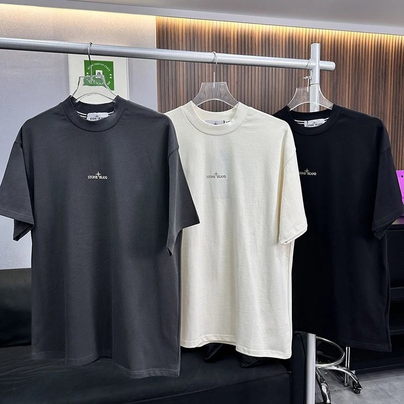 Stone Island Off White Oversized Graphic T-Shirt