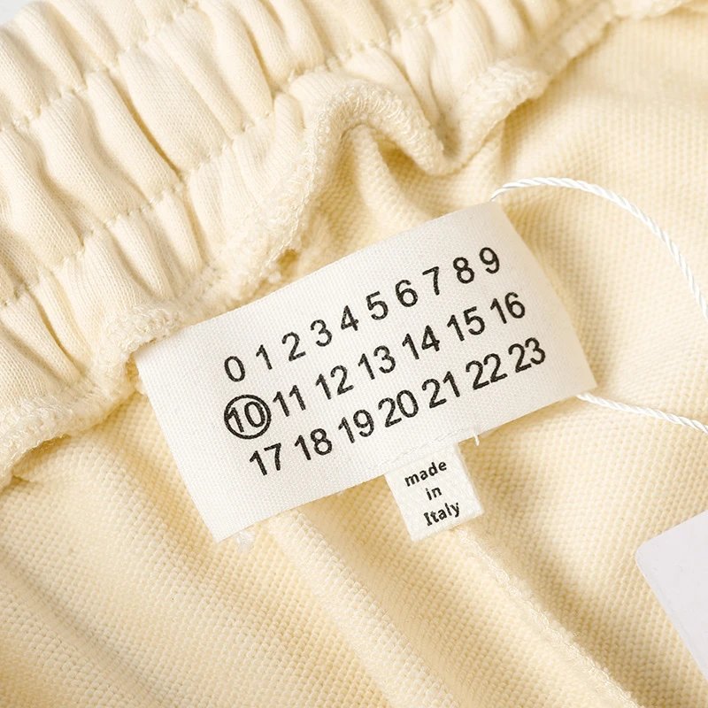 Design Minimalist Beige Drawstring Shorts - 7