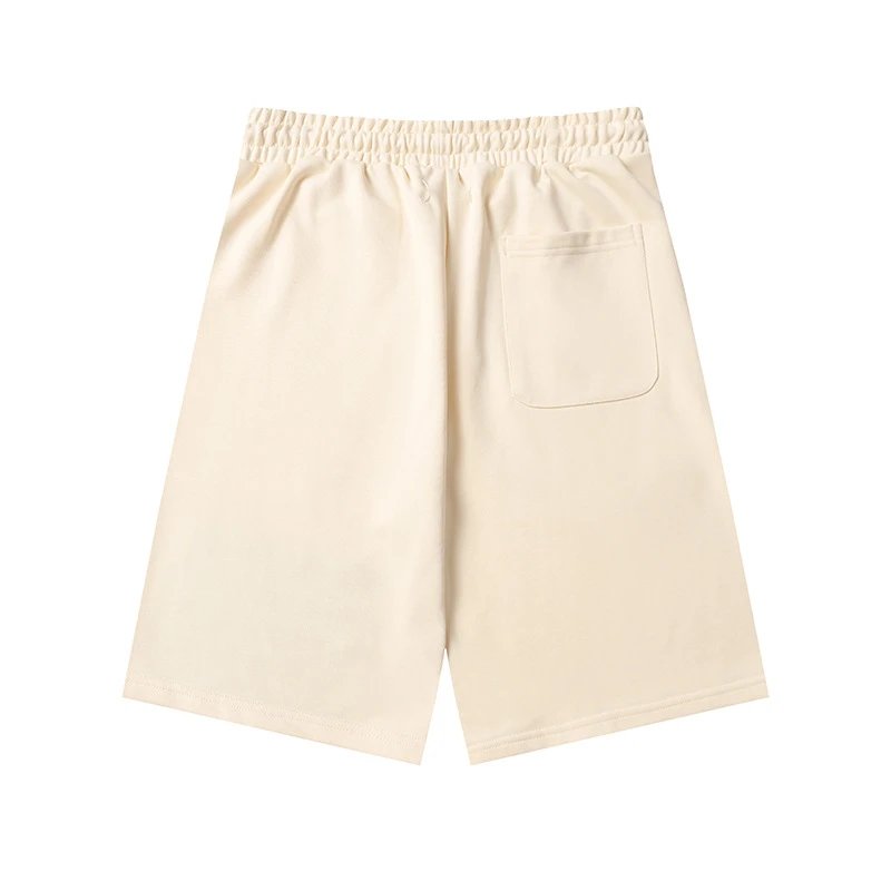 Design Minimalist Beige Drawstring Shorts - 22