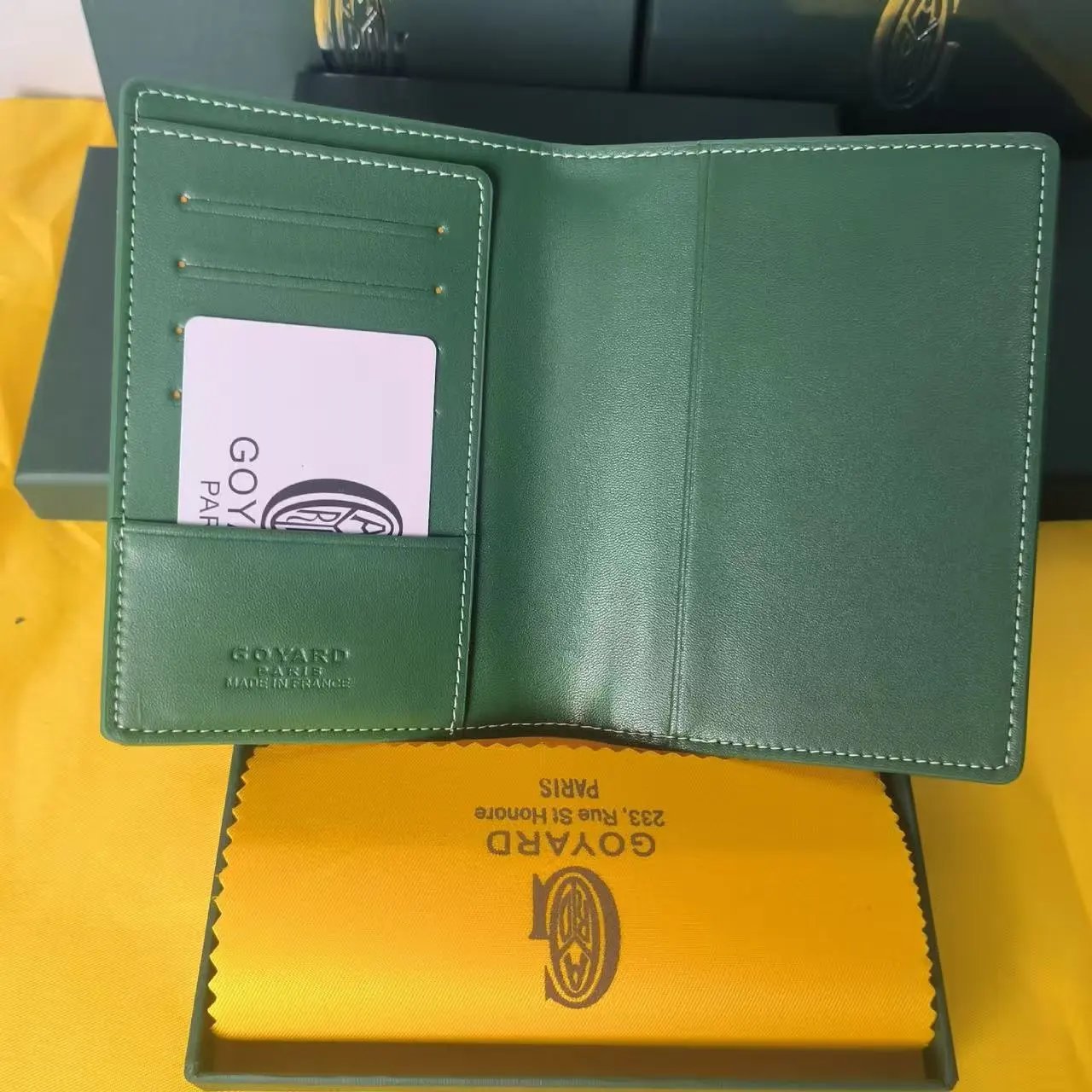 Goyard Saint Louis Brown Chevron Pattern Wallet
