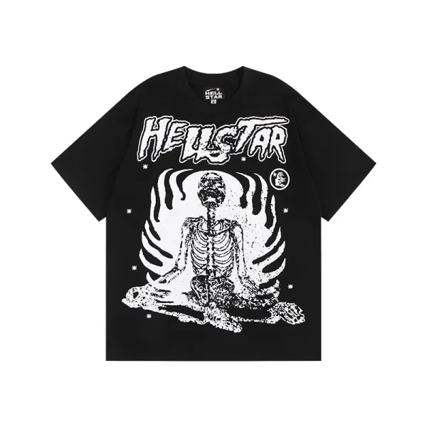 Hellstar Faith to Stability Black Graphic T-Shirt - 40