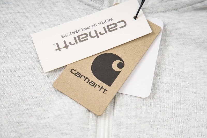 Carhartt WIP Half-Zip Sweatshirt Heather Gray Hoodie - 10