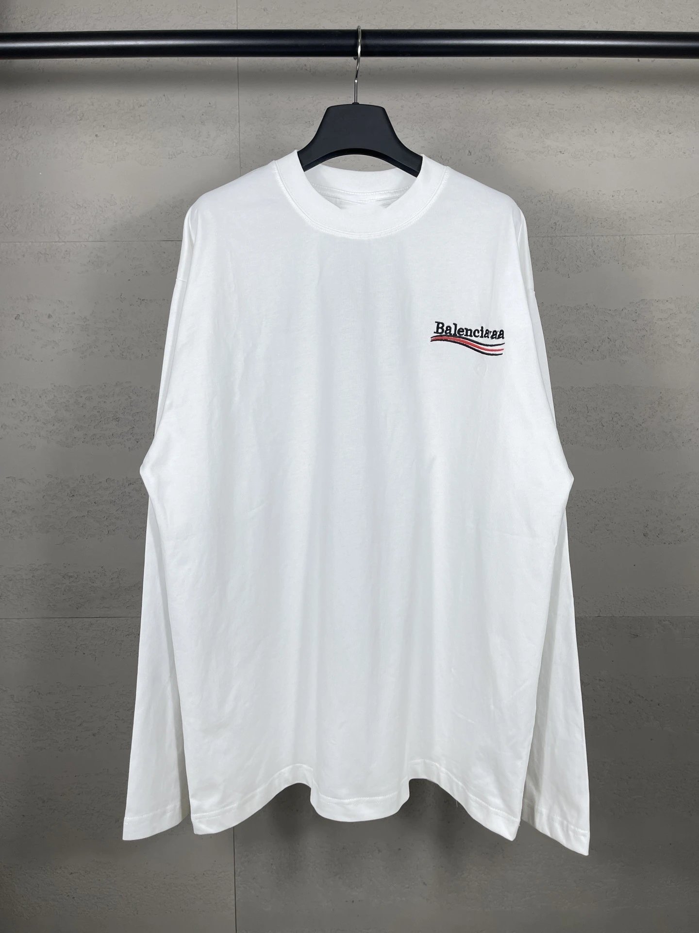 Balenciaga Cola Wave Embroidered Long Sleeve T-Shirt photo 3