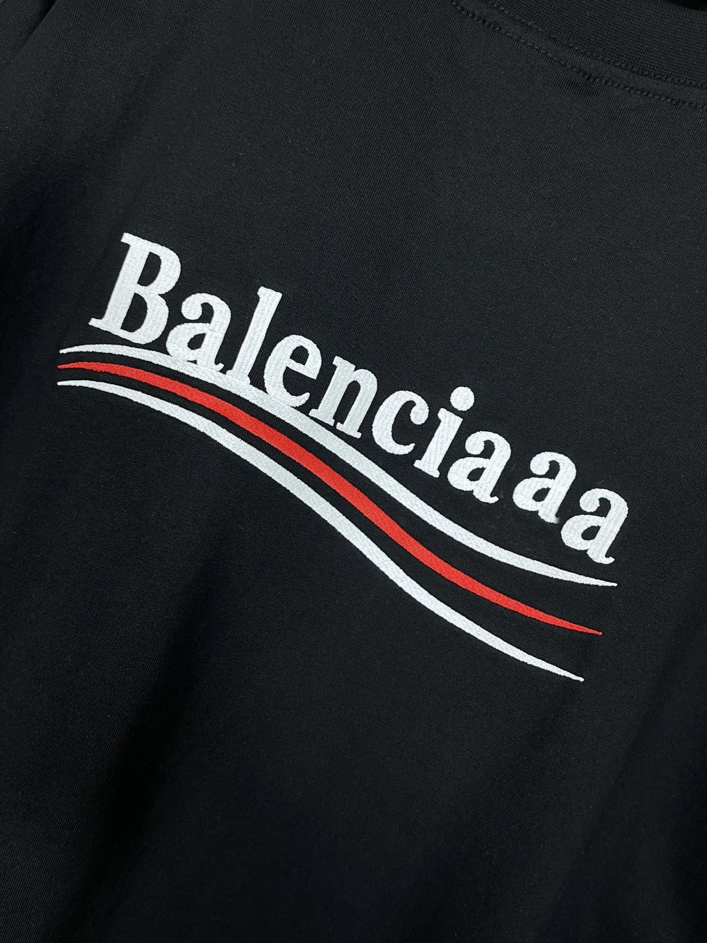 Balenciaga Cola Wave Embroidered Long Sleeve T-Shirt photo 8