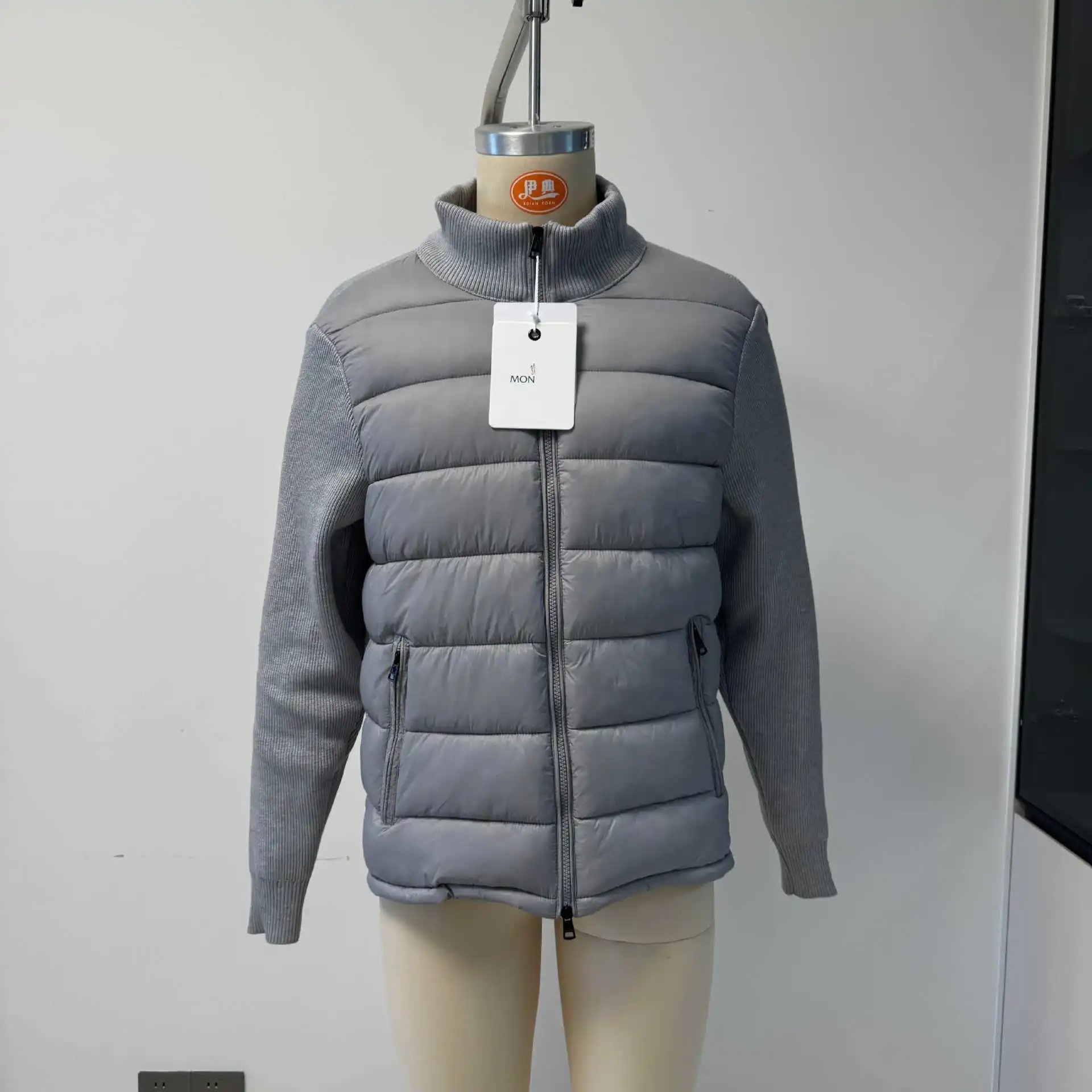 Knit Sleeve Quilted Cardigan Jacket photo 7