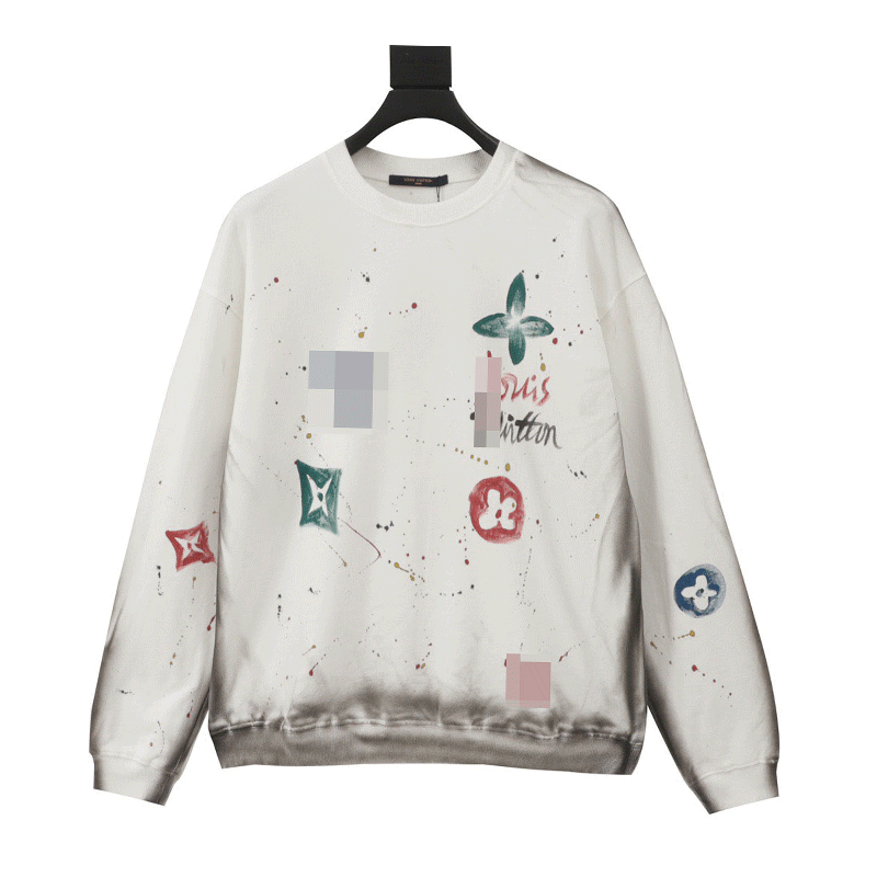 Design Water-Washed Distressed Hand-Painted Round-Neck Hoodie product detail 2 in Litbuy spreadsheet finds