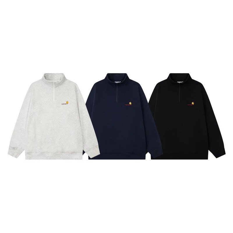 Carhartt Grey/Navy/Black Quarter-Zip Sweatshirt