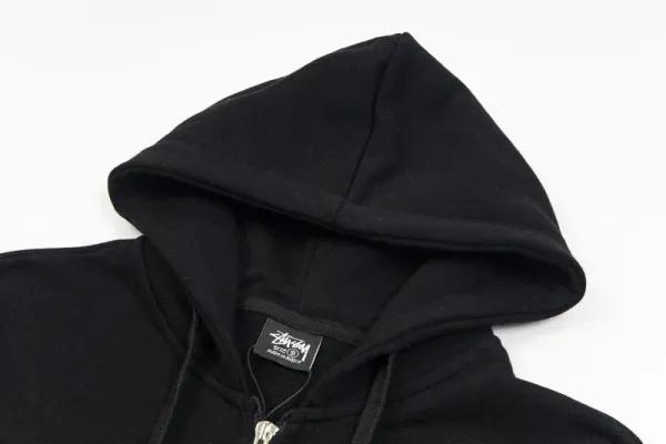 Stüssy Classic Logo Zip-Up Hoodie Navy - 6