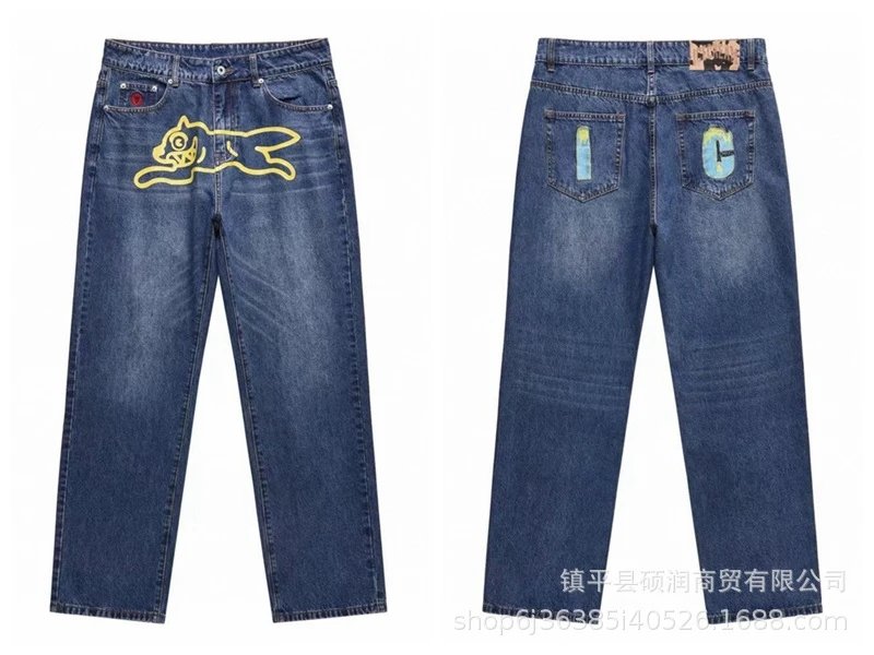 Corteiz x Unknown Artist Leopard Embroidery Black Jeans - 13