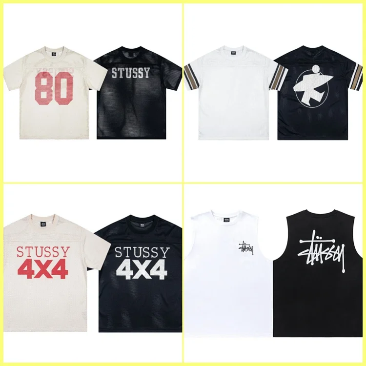Stussy 4x4 Mesh Football Jersey T-Shirt