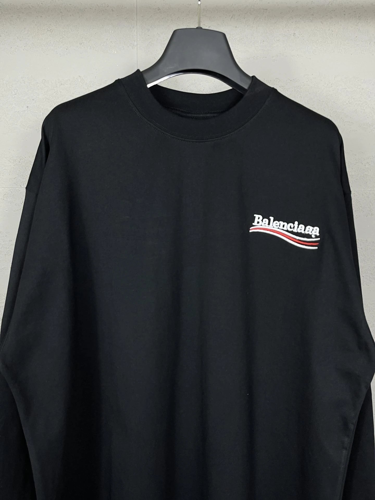 Balenciaga Cola Wave Embroidered Long Sleeve T-Shirt photo 7