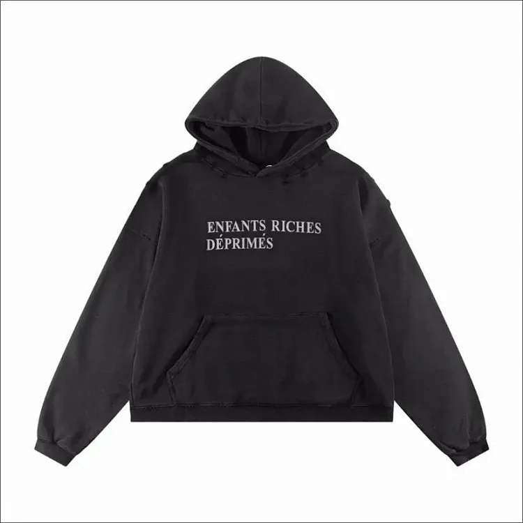 ERD Melancholy Rich Second Generation Washed and Distressed Letter Printed Hooded Sweatshirt(pic14) ERD Melancholy Rich Second Generation Washed and Distressed Letter Printed Hooded Sweatshirt