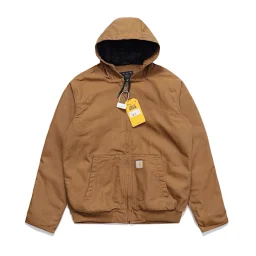 thumbnail for Thickened vintage jacket classic canvas washed hooded overhaul padded jacket
