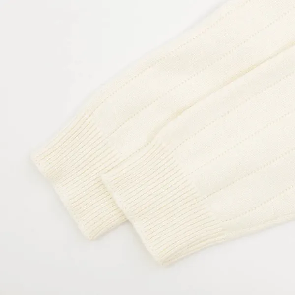 Gucci Double G Logo V-Neck Knit Sweater Beige - 10
