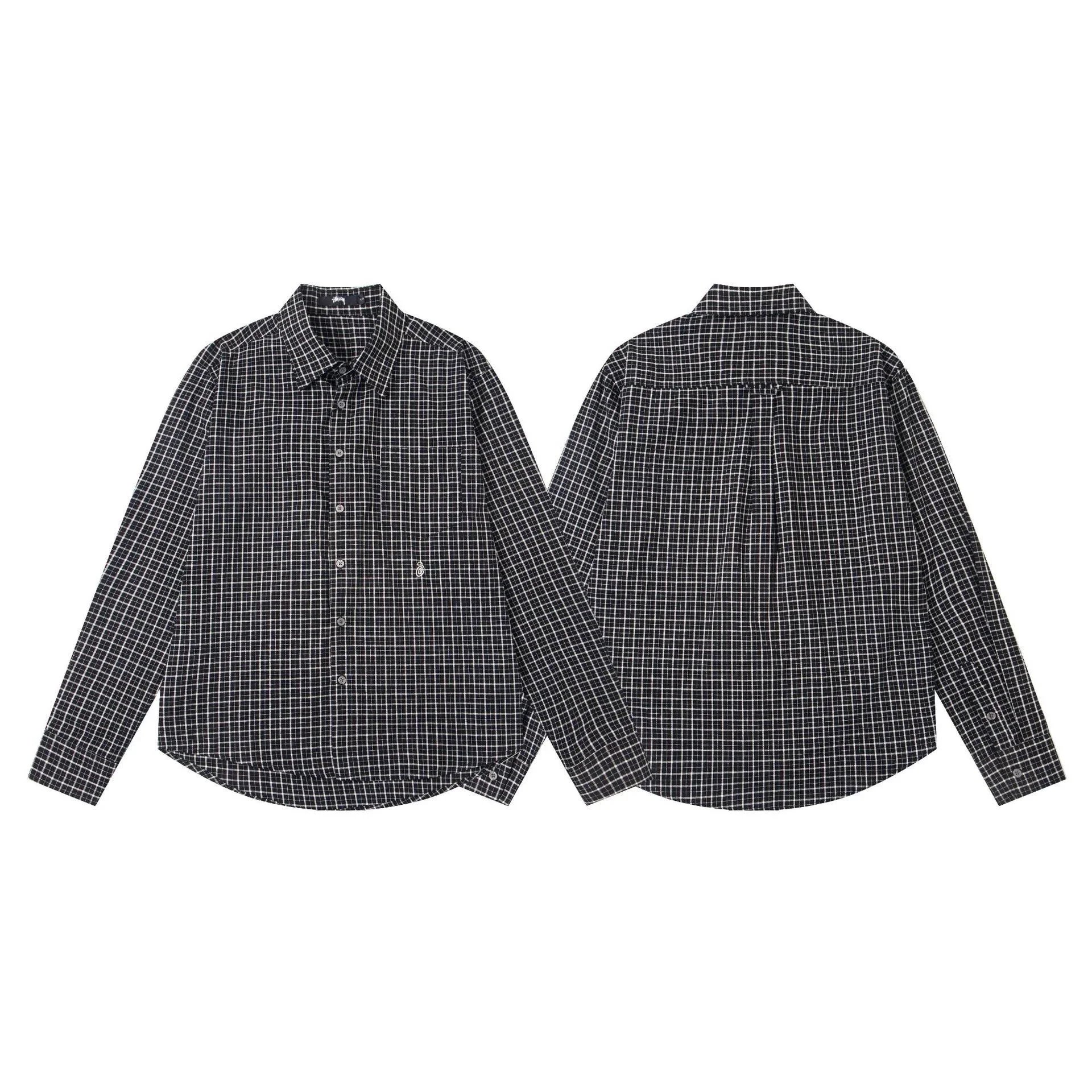 Printed Long Sleeve Plaid Shirt photo 6