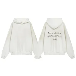 thumbnail for AC wash distressed frayed 1996 letter hoodie sweatshirt