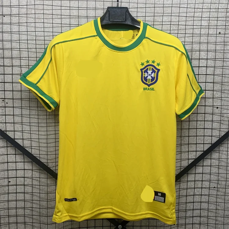 Retro national team series 06 Brazil 04 Portugal France Argentina Germany home and away short-sleeved and long-sleeved(pic16) Retro national team series 06 Brazil 04 Portugal France Argentina Germany home and away short-sleeved and long-sleeved