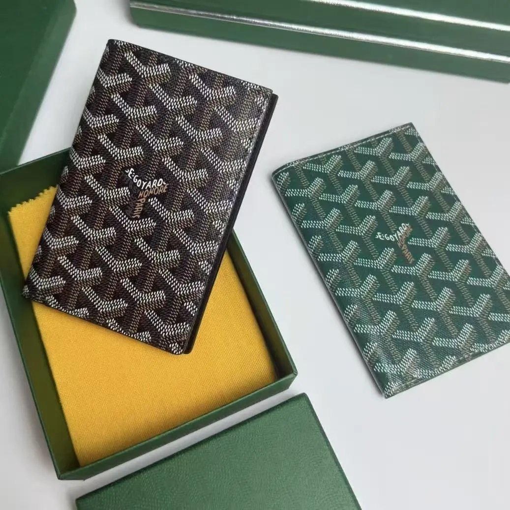 Goyard Saint Louis Brown Chevron Pattern Wallet